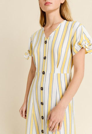 yellow stripe dress