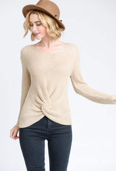 Twisted knot sweater