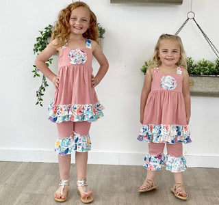 Girls 2 piece floral set