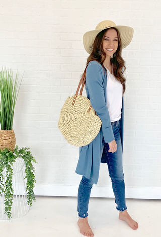 Caraway Duster Cardigan Titanium 